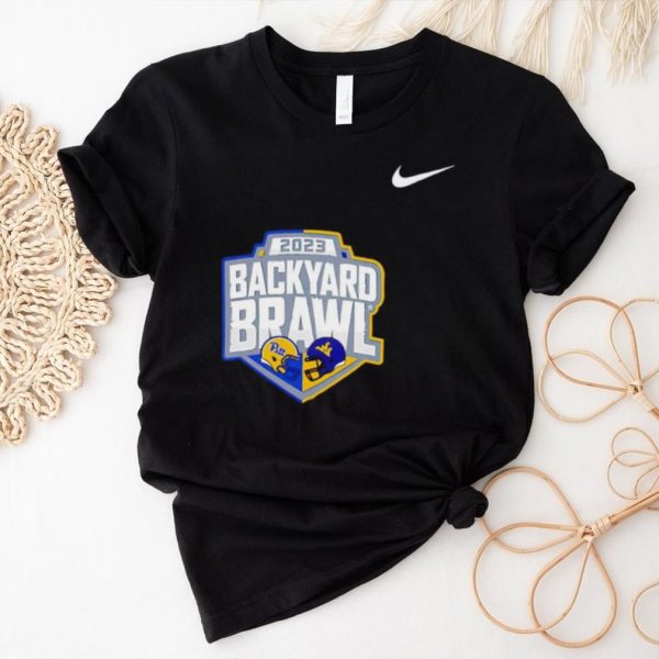 Nike 2023 Backyard Brawl West Virginia Mountaineers vs Pitt Panthers logo shirt