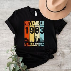 November 1983 limited edition 40 years of being awesome vintage shirt