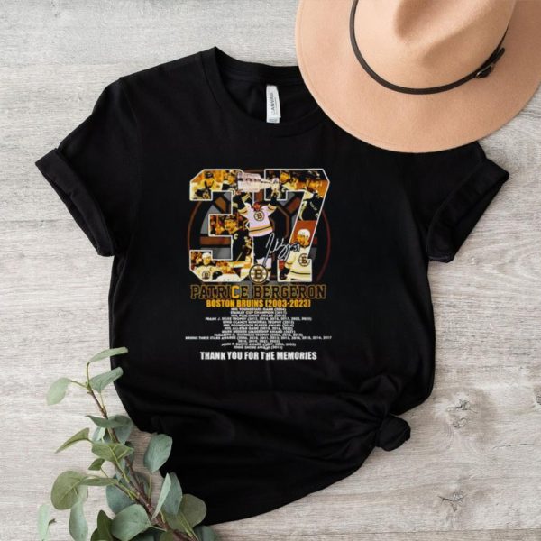 Patrice Bergeron Boston Bruins 2003 2023 thank you for the memories shirt