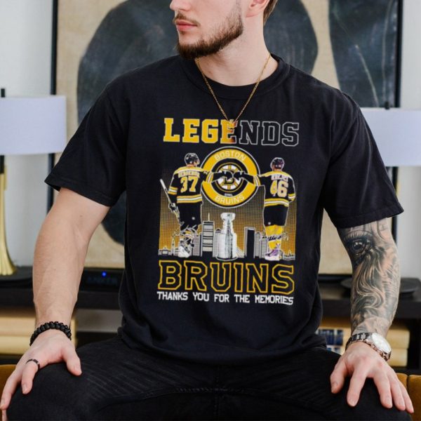 Patrice Bergeron and David Krejci Legends Bruins thanks you for the memories shirt