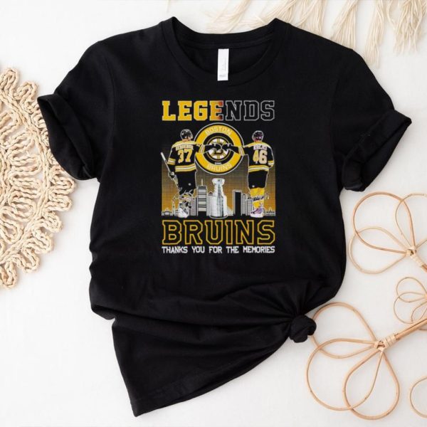 Patrice Bergeron and David Krejci Legends Bruins thanks you for the memories shirt