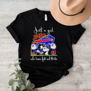 Peanuts Cartoon Just A Girl Who Loves Fall And Bills Shirt