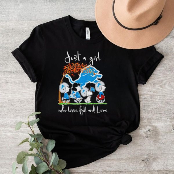 Peanuts Cartoon Just A Girl Who Loves Fall And Lions Shirt