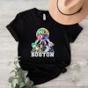 Peanuts characters Bruins Patriots Red Sox Celtics Boston skyline city shirt