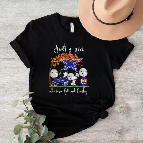 Peanuts just a girl who loves fall and Cowboy shirt