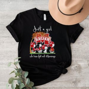 Peanuts just a girl who loves fall and Mississippi shirt