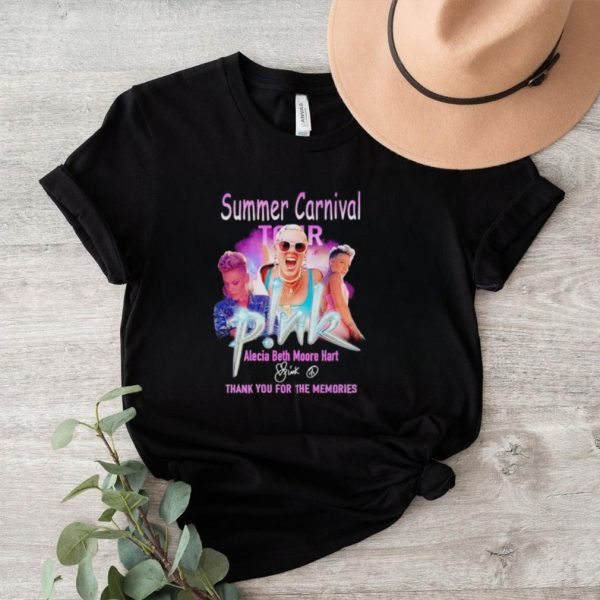 Pink Summer Carnival Tour Alecia Beth Moore Hart thank you for the memories shirt