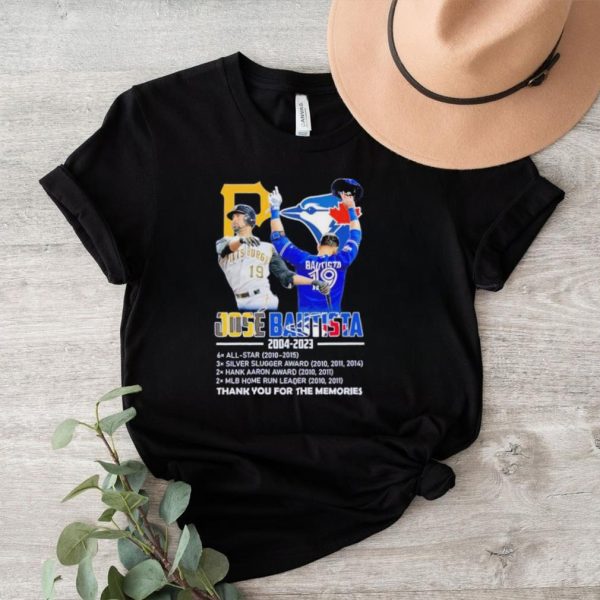 Pittsburgh Pirates Toronto Blue Jays Jose Bautista 2004 2023 thank you for the memories shirt