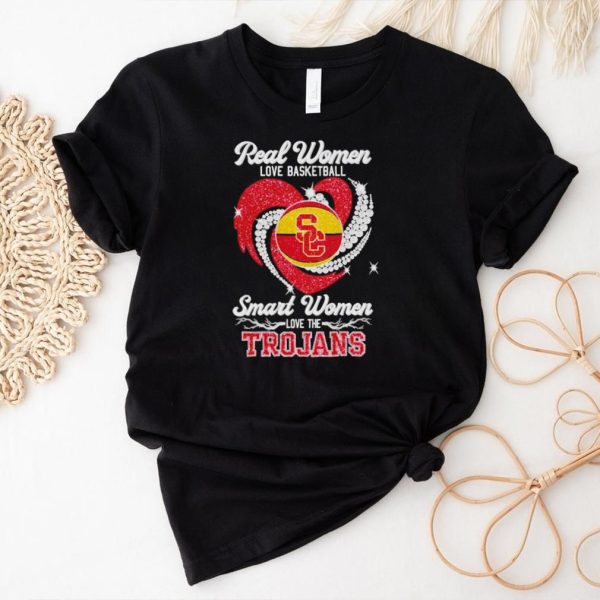 Real Women Love Basketball Smart Women Love The Trojans 2023 Shirt