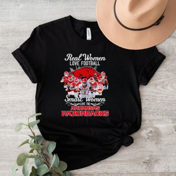 Real women love football smart women love the Arkansas Razorbacks signatures shirt