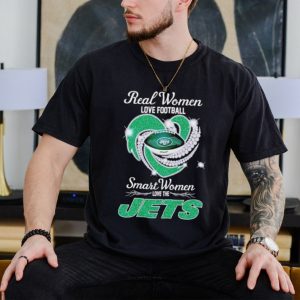 Rhinestone real women love football smart women love the Jets shirt