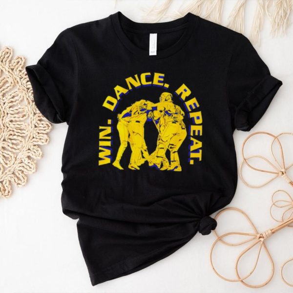 Seattle baseball players win dance repeat funny shirt