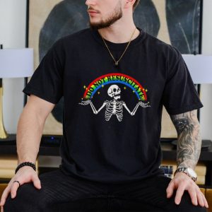 Skeleton do not resuscitate rainbow shirt