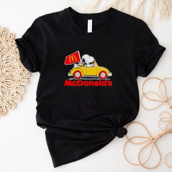 Snoopy riding car McDonald’s shirt