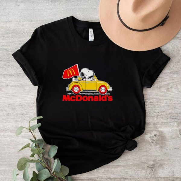 Snoopy riding car McDonald’s shirt