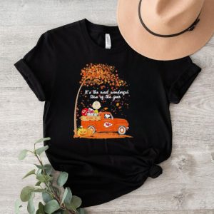 Snoopy riding truck Kansas City Chiefs it’s the most wonderful time of the year shirt