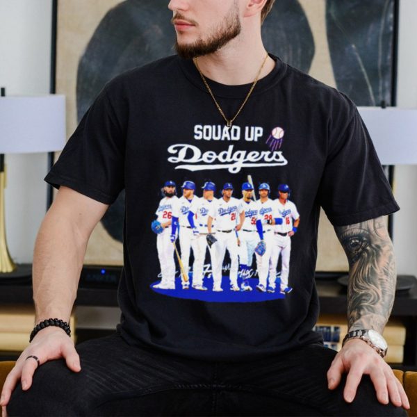 Squad Up Dodgers MLB Team Signatures Shirt