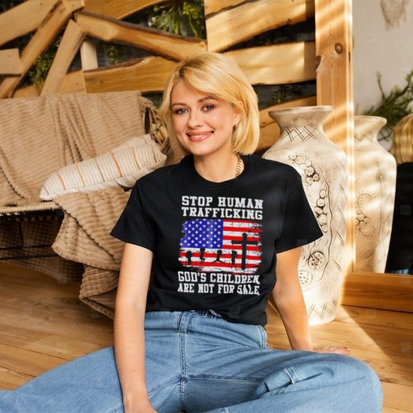 Stop human trafficking God’s children are not for sale America flag shirt