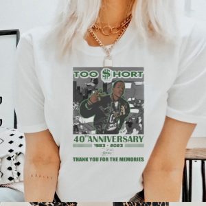 Too short 40th anniversary 1983 2023 thank you for the memories shirt
