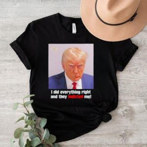 Trump mugshot i did everything right and they indicted me shirt