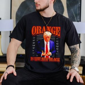 Trump mugshot orange is the new black shirt