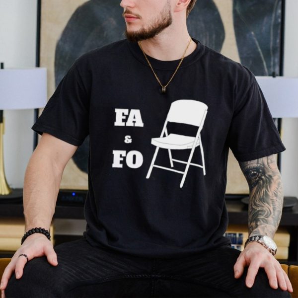 White Folding chair FA and FO shirt