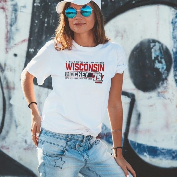 Wisconsin Badgers 75th season and six time National Champions shirt