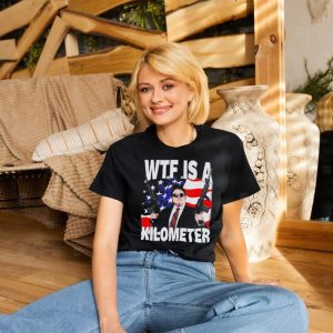 Wtf is a kilometer USA flag shirt