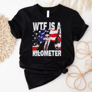 Wtf is a kilometer USA flag shirt