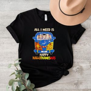 Los Angeles Dodgers all I need is Happy HalloThanksMas shirt