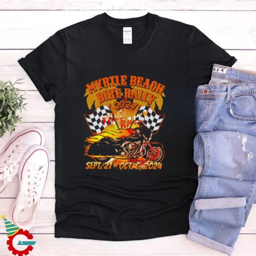 2024 fall myrtle beach bike rally vintage art back shirt