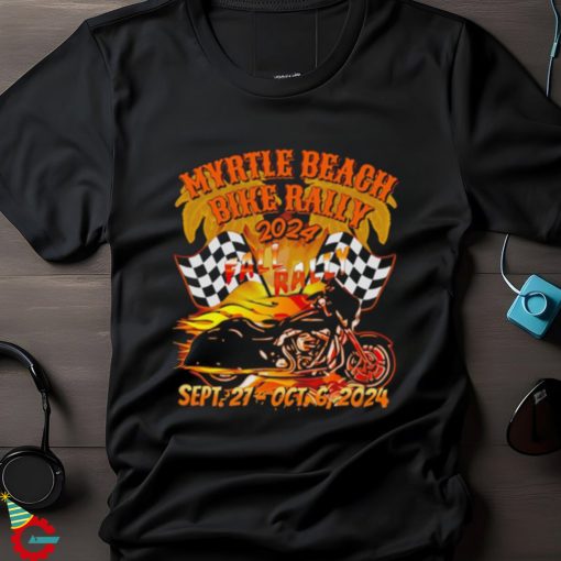 2024 fall myrtle beach bike rally vintage art back shirt