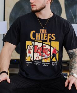 Kansas City Chiefs Chris Jones Travis Kelce Patrick Mahomes Andy Reid Signatures Shirt