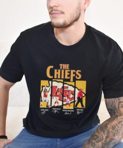 Kansas City Chiefs Chris Jones Travis Kelce Patrick Mahomes Andy Reid Signatures Shirt