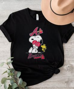 Atlanta Braves Snoopy Hug Heart Peanuts Baseball MLB Shirt