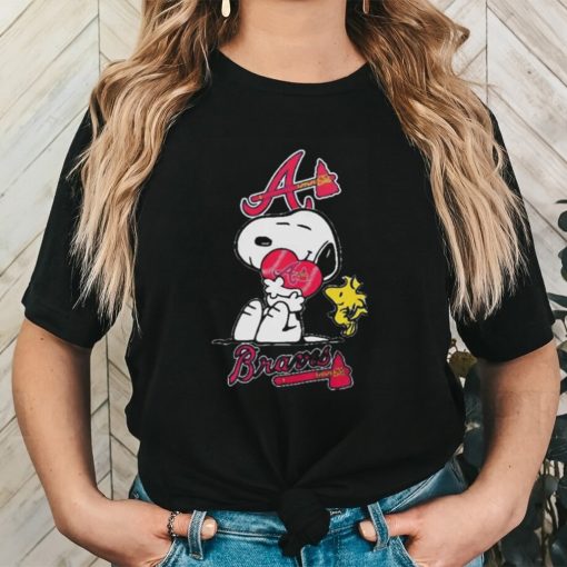 Atlanta Braves Snoopy Hug Heart Peanuts Baseball MLB Shirt