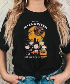 Baltimore Orioles Snoopy Peanuts Time For Halloween And Orioles Love Shirt