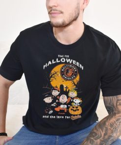 Baltimore Orioles Snoopy Peanuts Time For Halloween And Orioles Love Shirt