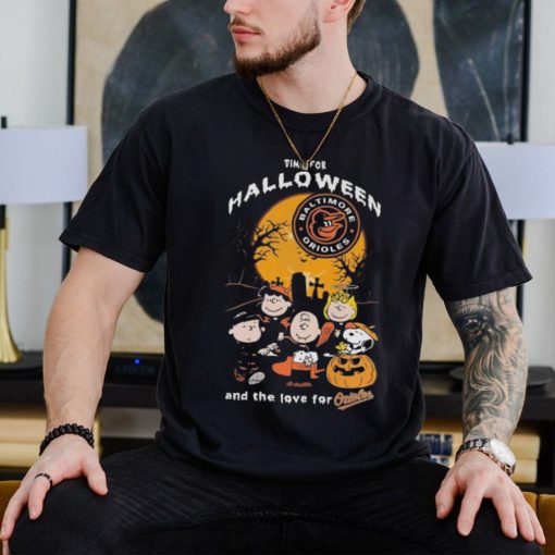 Baltimore Orioles Snoopy Peanuts Time For Halloween And Orioles Love Shirt