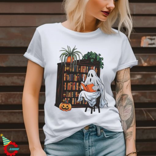 Bookish Ghost Spooky Library Book Lover Reading shirt