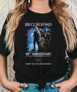 Bruce Dickinson 48th Anniversary 1976 2024 Thank You For The Memories T Shirt