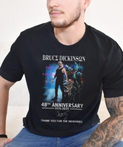 Bruce Dickinson 48th Anniversary 1976 2024 Thank You For The Memories T Shirt