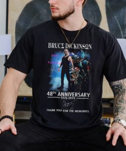 Bruce Dickinson 48th Anniversary 1976 2024 Thank You For The Memories T Shirt