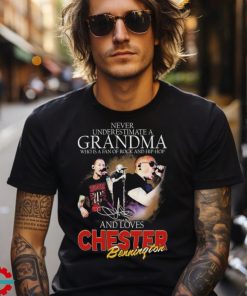 Chester Bennington Never Underestimate A Grandma Loves Rock Signature Shirt