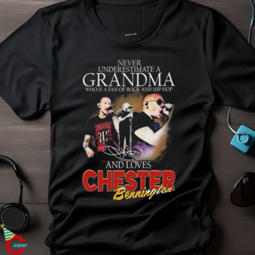 Chester Bennington Never Underestimate A Grandma Loves Rock Signature Shirt