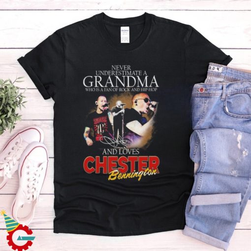 Chester Bennington Never Underestimate A Grandma Loves Rock Signature Shirt