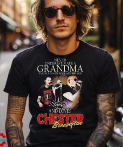 Chester Bennington Never Underestimate A Grandma Loves Rock Signature Shirts