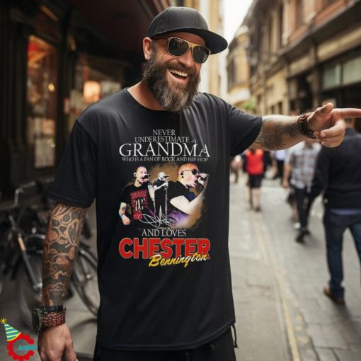 Chester Bennington Never Underestimate A Grandma Loves Rock Signature Shirts