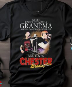 Chester Bennington Never Underestimate A Grandma Loves Rock Signature Shirts