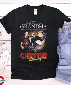 Chester Bennington Never Underestimate A Grandma Loves Rock Signature Shirts